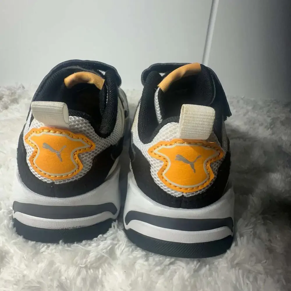 Puma Trinity AC+ PS Sneaker White Black-Vapor Gray-Clementine Kids Size11
